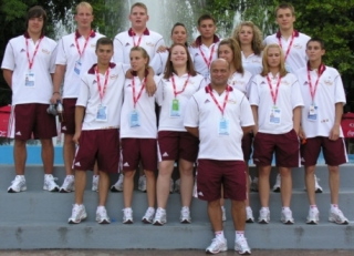 A magyar judo válogatott a megnyító előtt