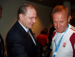 Jacques Rogge és Berkes István dr.