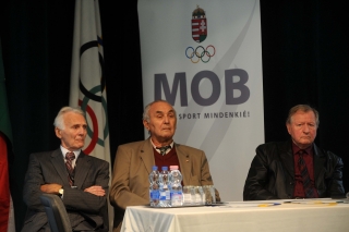 dr. Kausz István, Ambrus Miklós, Gelei József olimpiai bajnokok