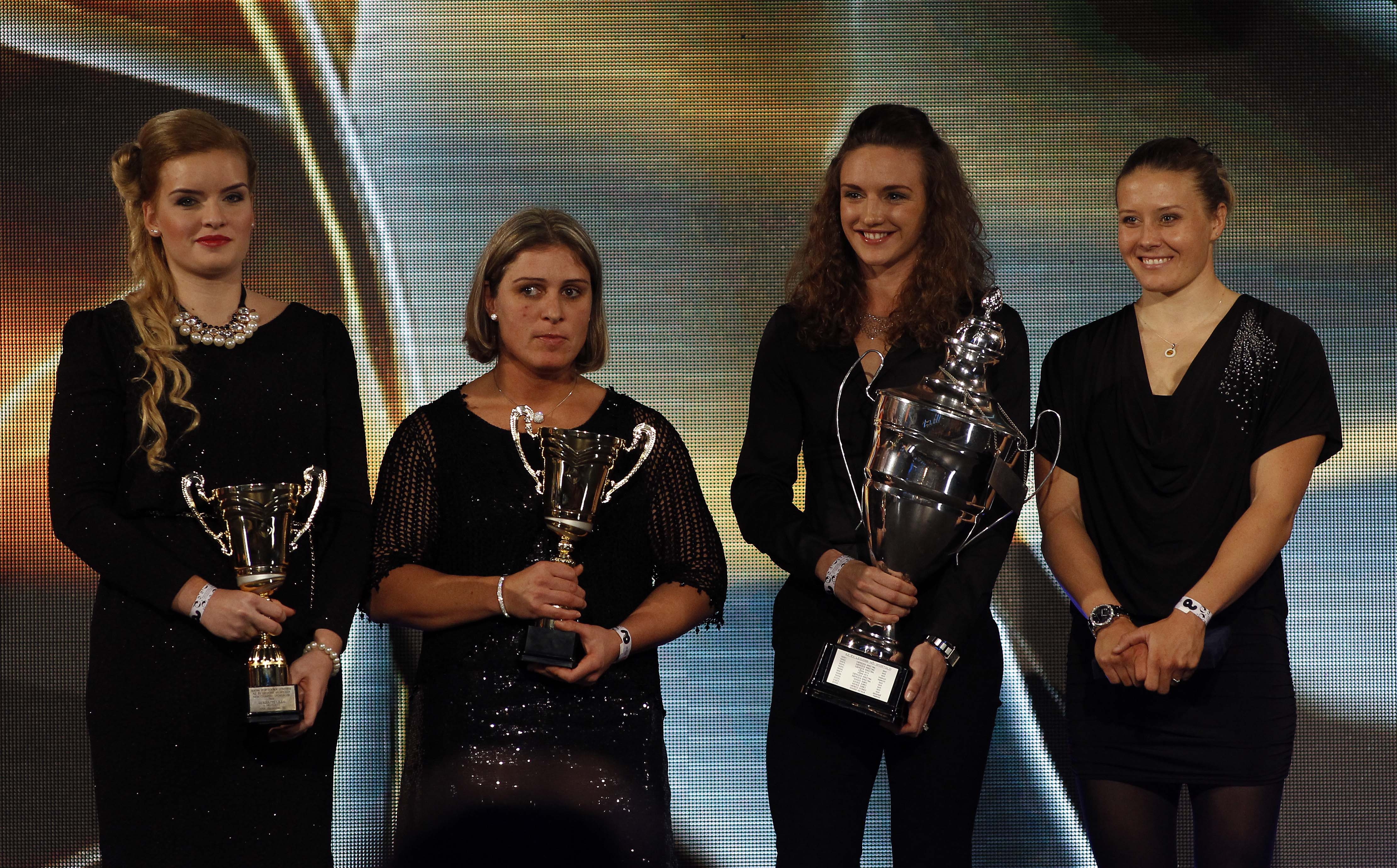 Az év női sportoló, (balról): : Gurisatti Lilla (búvárúszás), Szabó Nikolett (judo), Hosszú Katinka, Kozák Danuta