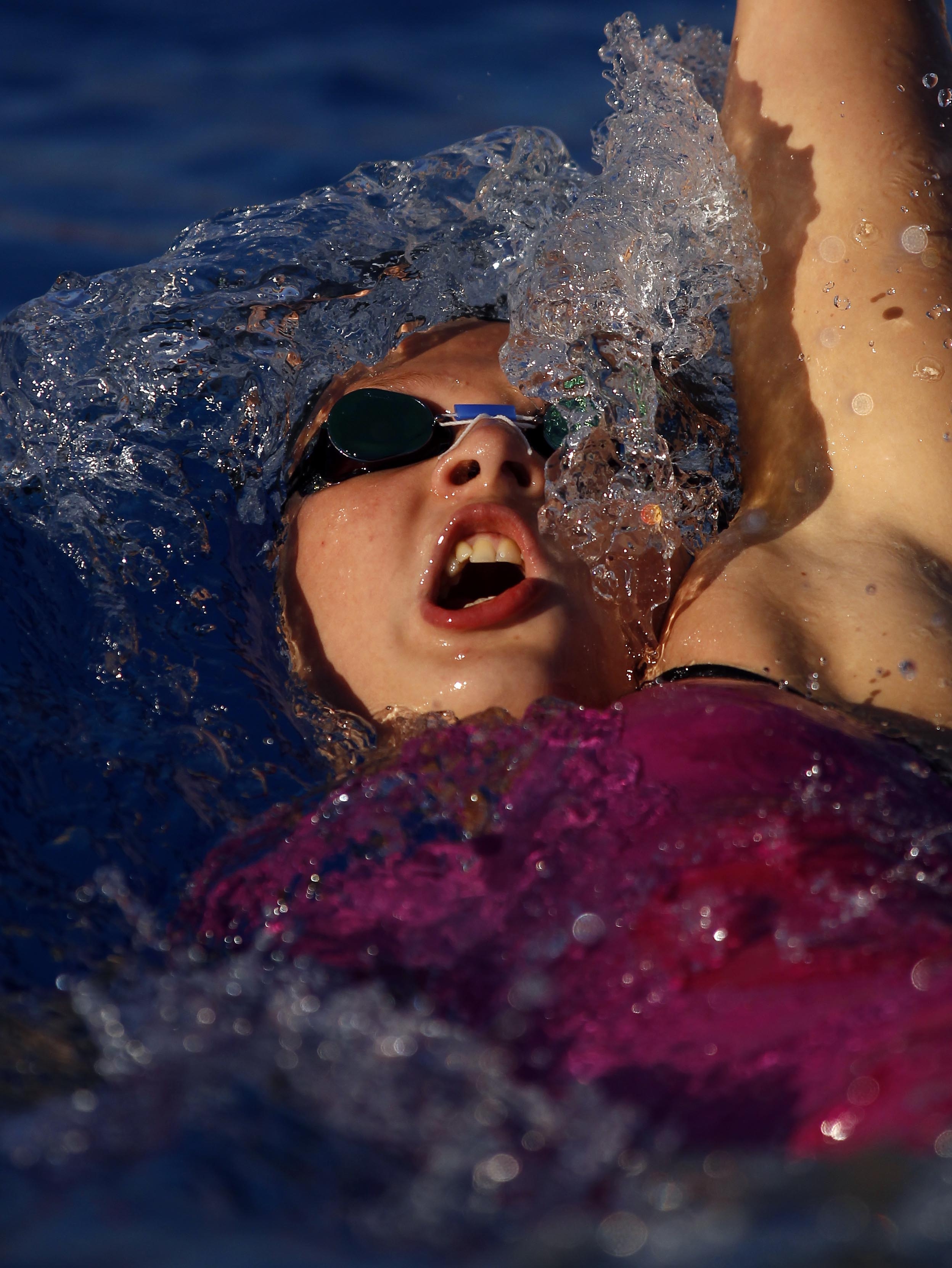 A győztes Gyurinovics Fanni a 200 méteres vegyesúszás döntőjében