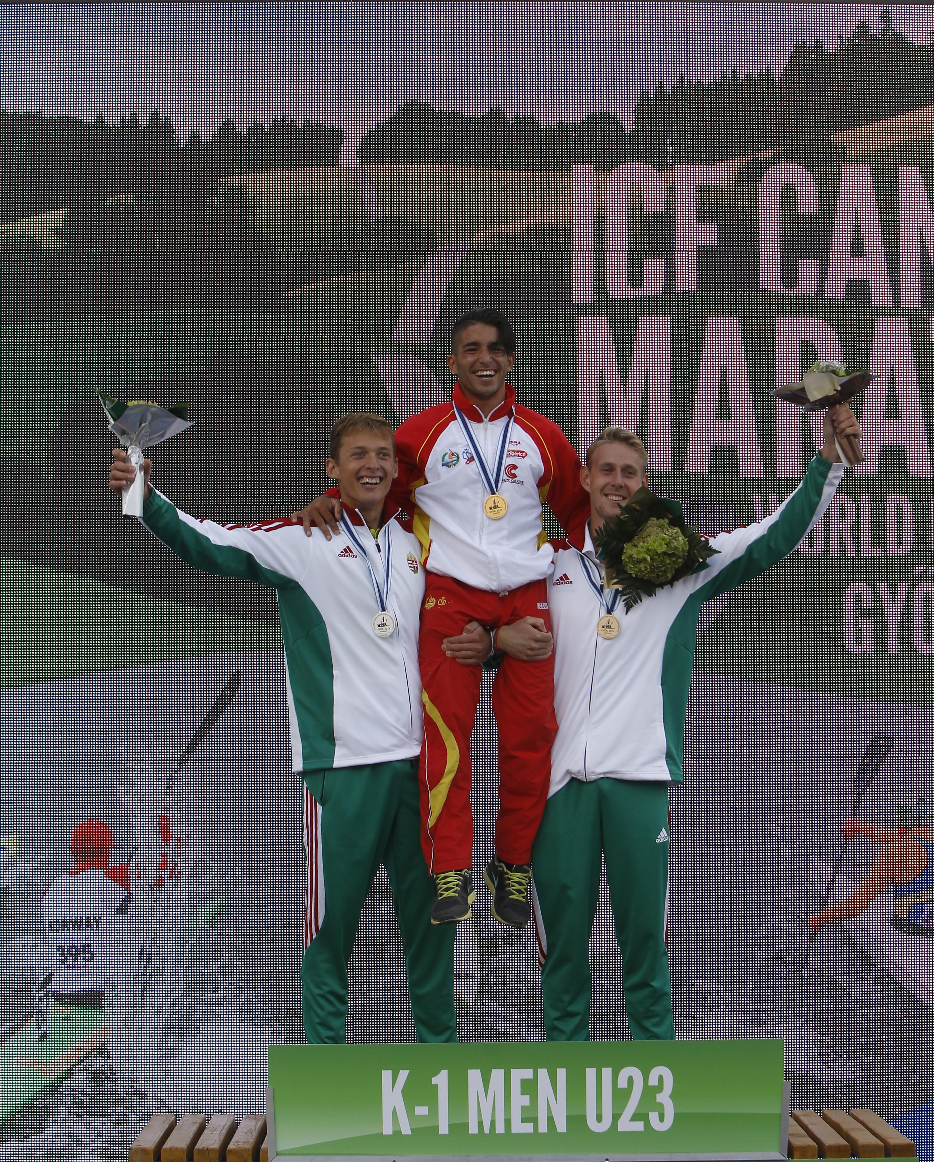 K1 U23: 1.Sanchez Cobos Alejandro (ESP) , 2.Máthé Krisztián, 3.Solti László