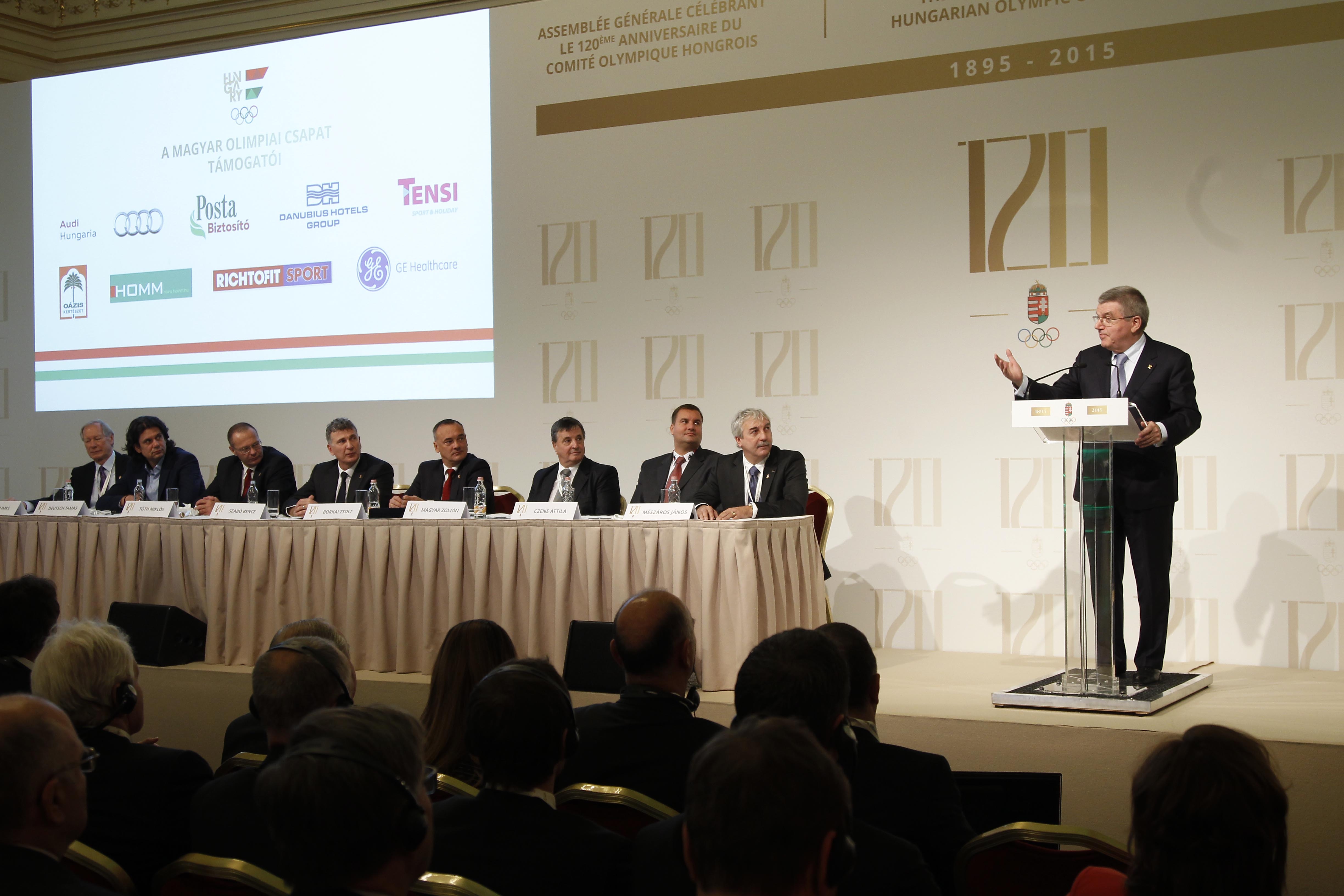 Thomas Bach mondja köszöntőjét