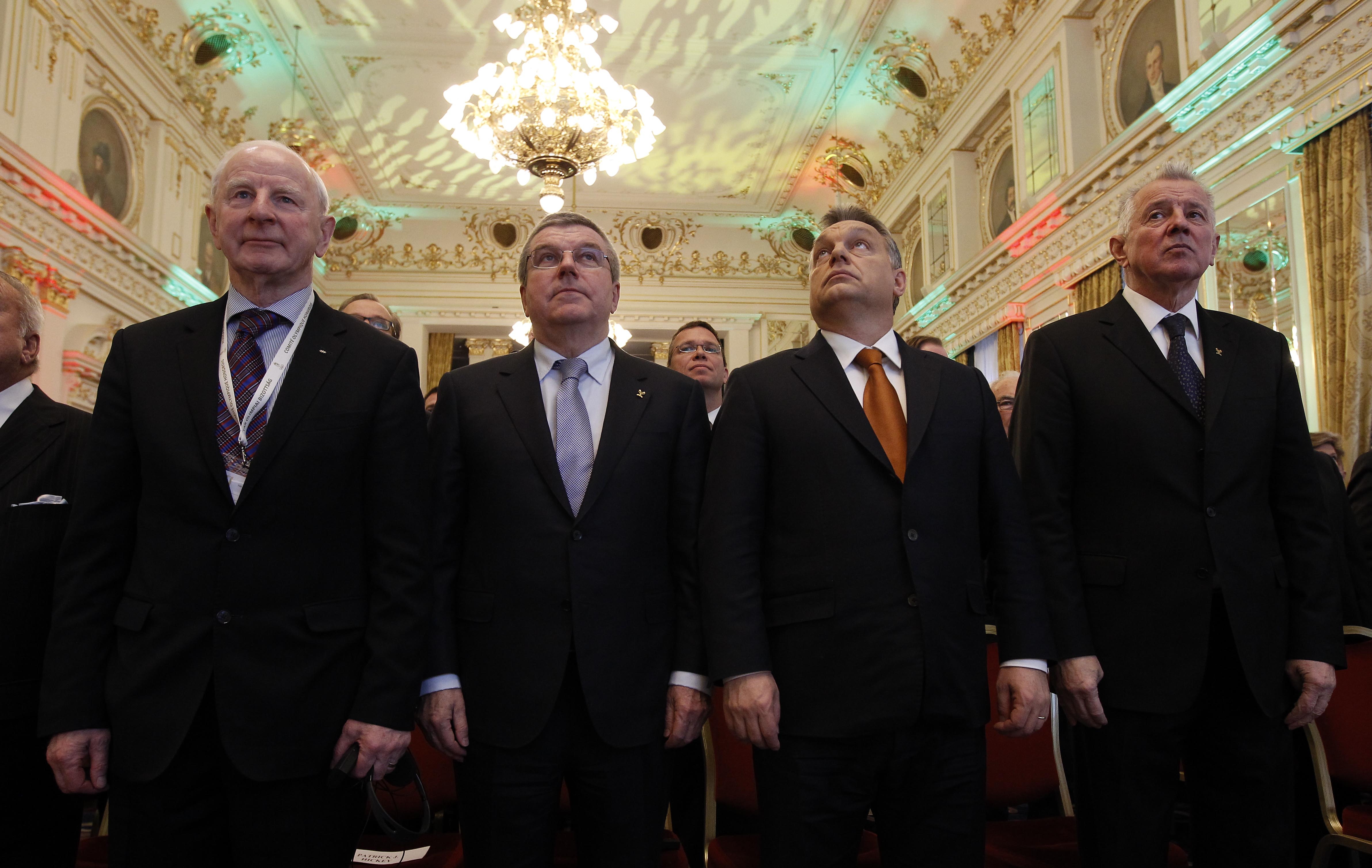 Patrick Hickey, Thomas Bach, Orbán Viktor, Schmitt Pál