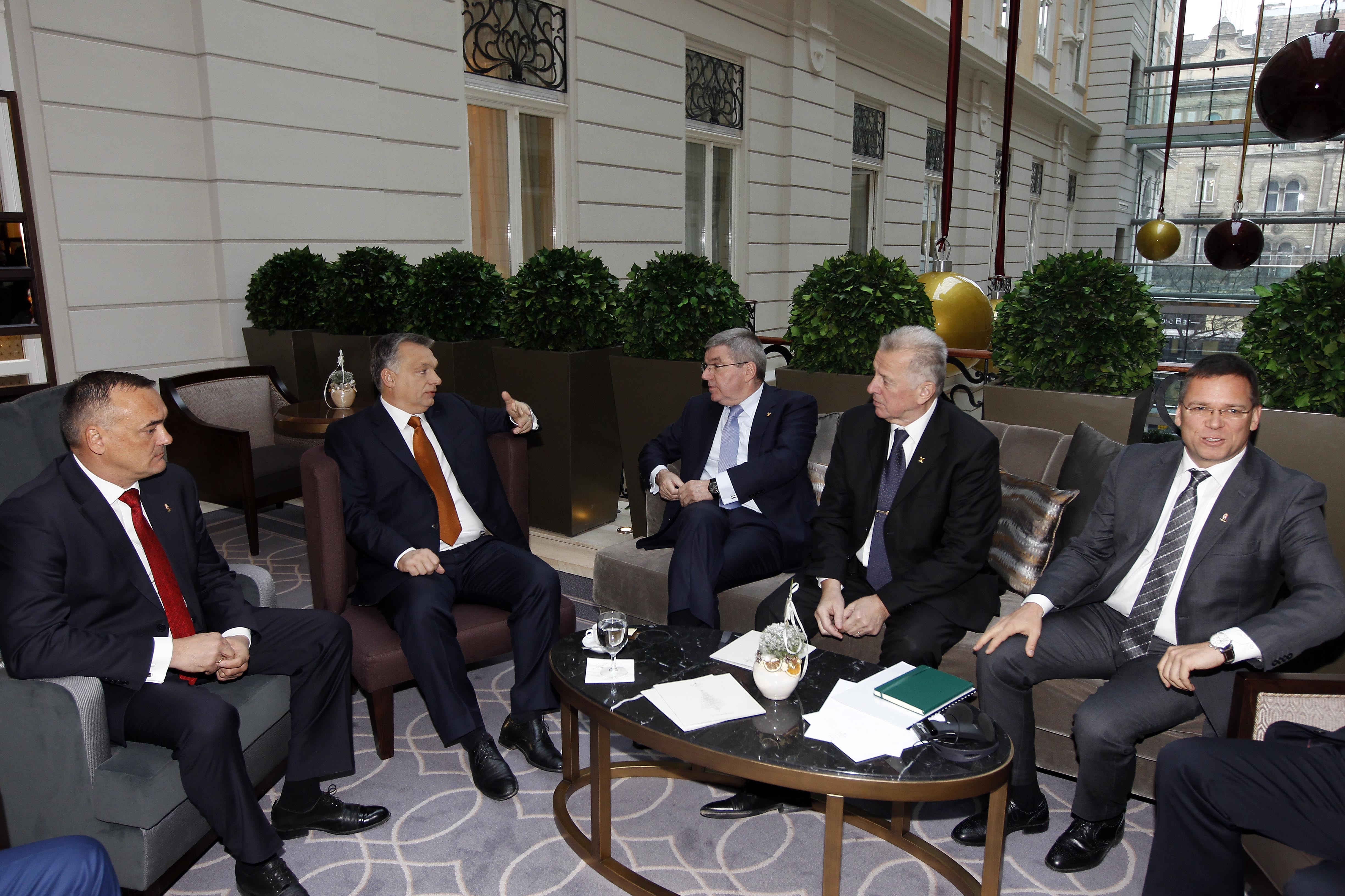 Borkai Zsolt, Orbán Viktor, Thomas Bach, Schmitt Pál, Fürjes Balázs